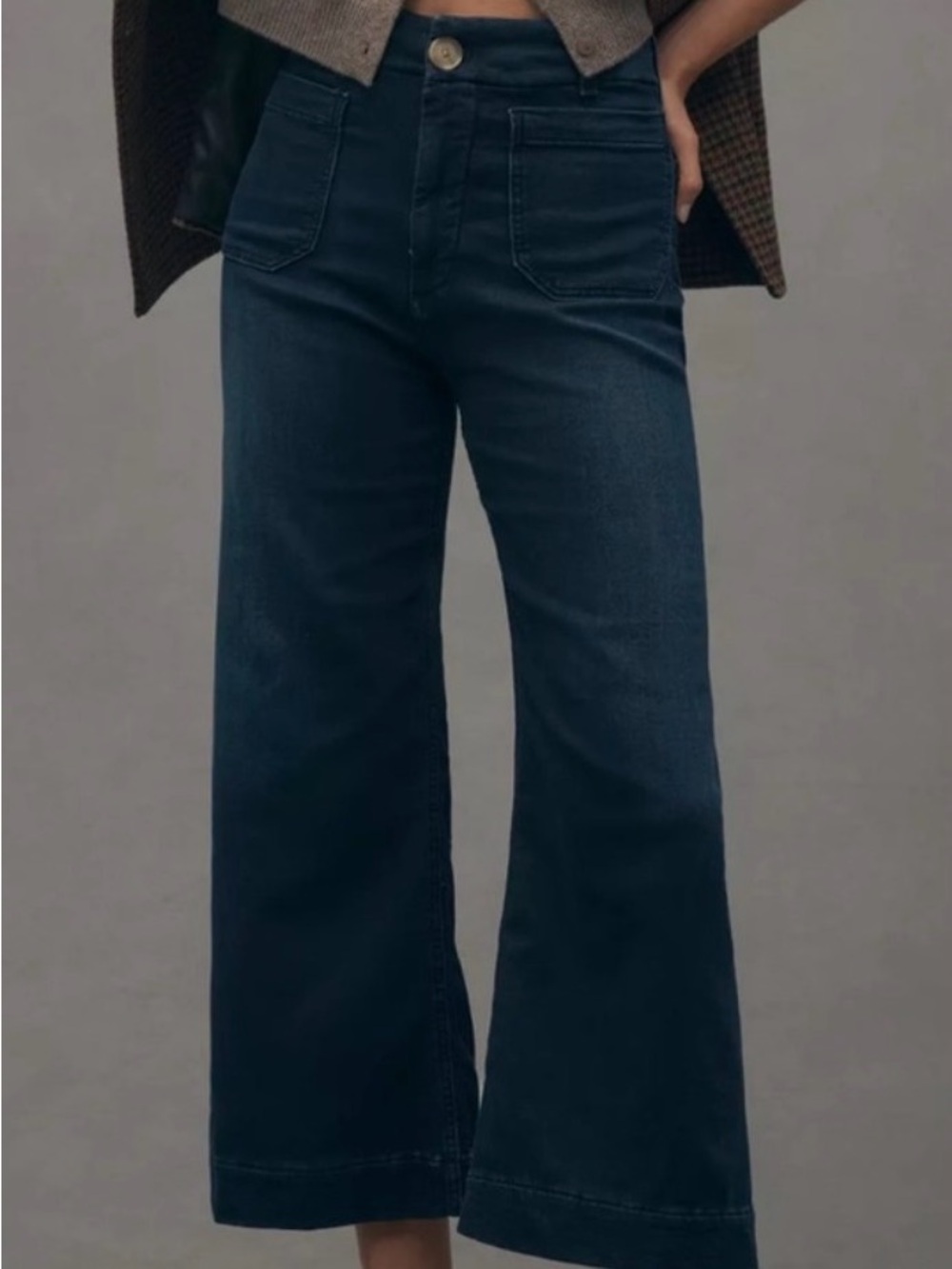 Maeve The Colette Knit High-Rise Wide-Leg Jeans - Size 32